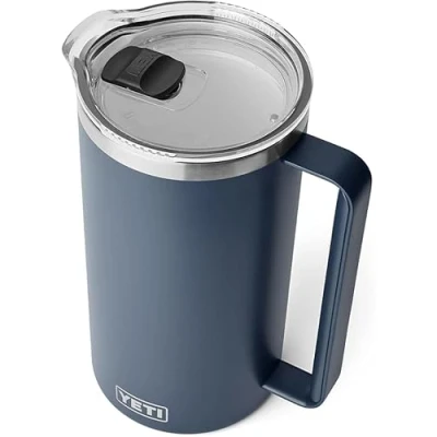 Image of YETI Rambler Pitcher, Vacuum Insulated, Stainless Steel with MagSlider Lid, Navy, 64 oz (1892 ml)