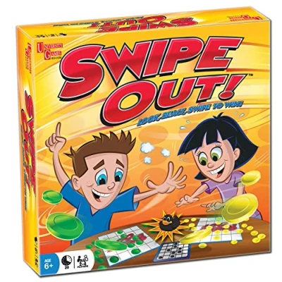 Image of UNIVERSITY GAMES 01268 Swipe Out Board Game, White