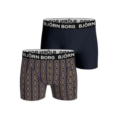 Image of Björn Borg Blend Boxer 2 PACK Pants, Men&#039;s, Size: Large, Black/grey
