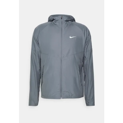 Image of Nike Performance Miler Waterproof jacket, Men&#039;s, Size: Medium, Smoke grey/silver