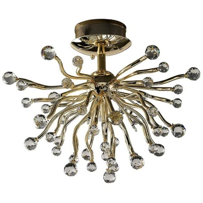 Image of Tizio Ceiling 10 Light G4 French Gold/Crystal, NOT LED/CFL Compatible