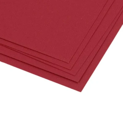 Image of Craftelier Pack of 5 Double Sided Canvas Texture Cardstock Perfect Material for Scrapbooking and Crafts Projects Weight 216 g Size 30.48 x cm (12&quot; 12&quot;) Cherry Red