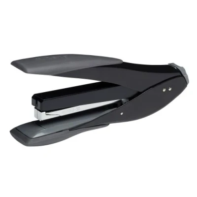 Image of Rexel Easy Touch Low Force Stapler, 30 Sheet Capacity, Flat Clinch Stapling, Full Strip, Includes Staples, Metal Body, Black/Grey, 2102550