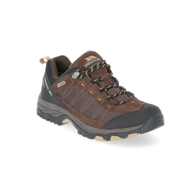 Image of Trespass Mens Walking Shoes Scarp B Men&#039;s Hiking &amp; Trekking Footwear with Cushioning, Low Rise Waterproof Shoes, Breathable Durable Shoe Dark Brown