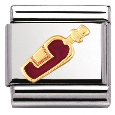 Image of Nomination Red Wine Charm Stainless Steel