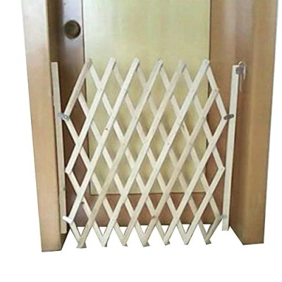 Image of Dog Gate,Wooden Foldable Stair Gate for Indoor,Doorway Barrier Protectors,Pet Safety Guard Door Fence Small Medium Large S(Height 48cm)