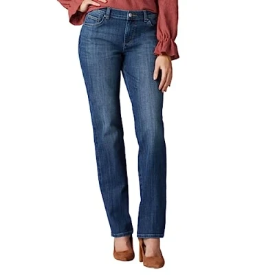Image of Lee Women&#039;s Relaxed Fit Straight Leg Jean, Jaded, 14 Short