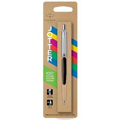 Image of Parker Jotter Originals Gel Pen &#039;90s Retro Black Finish Medium Point (0.7 mm) Ink 1 Count