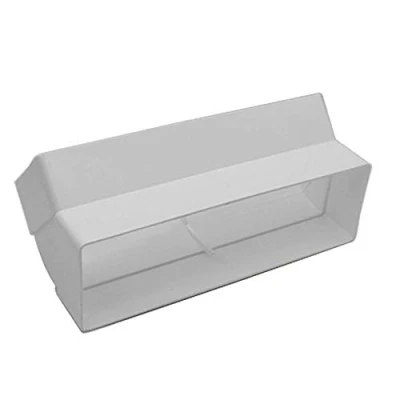 Image of Kair 45 Degree Vertical Elbow Bend 204mm x 60mm 8 2 inch Rectangular Plastic Ducting Adaptor