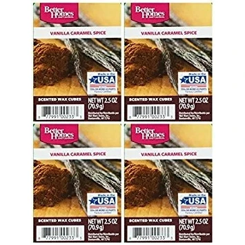 Image of Better Homes and Gardens Vanilla Caramel Spice Wax Cubes 4 Pack