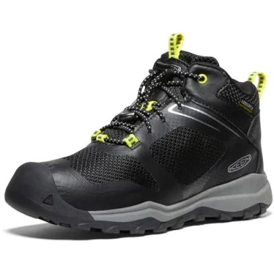 Image of Keen Wanduro MID WP Children Unisex Hiking shoes for kids, Size: 12k, Black Synthetics/textile