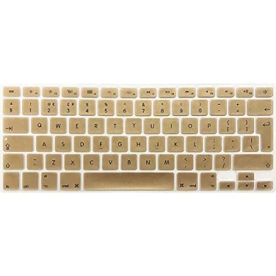 Image of FINDING CASE EU/UK Keyboard Cover for MacBook Pro 13/15 Inch with/without Retina Display&amp; with CD Rom &amp;Older Air 13 A1466/A1369 Adhesive Skin (Gold)