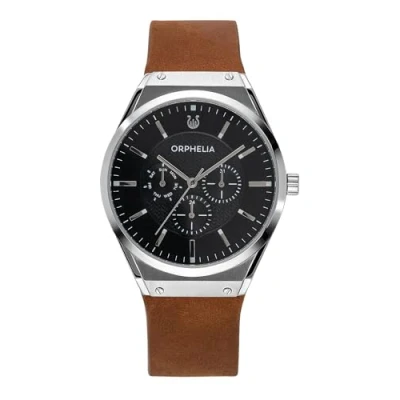Image of Orphelia Men&#039;s Multi Dial Quartz Watch with Leather Strap OR71906