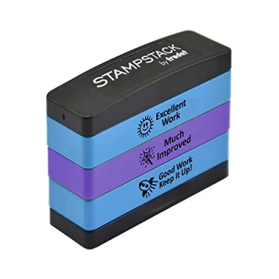 Image of Trodat 3 in 1 Teacher Stamp For Marking Children&#039;s Schoolwork And Homework Version 4,44mmx13mm