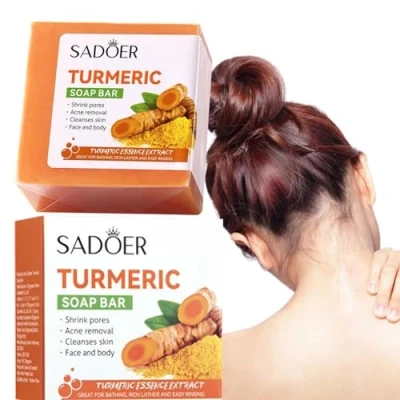 Image of Organic Turmeric Soap, Face Soap For Sensitive Skin, Bar Hyperpigmentation, &amp; Body, Natural Handcrafted Skincare Hyperpigmentation