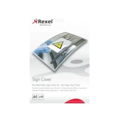 Image of Rexel A4 Hanging Sign Cover Pack of 10