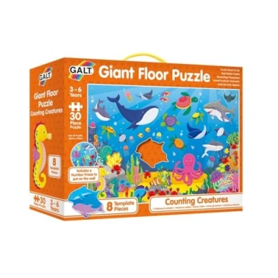 Image of Galt Toys, Giant Floor Puzzle Counting Creatures, Puzzles for Kids, Ages 3 Years Plus