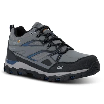 Image of Regatta Men&#039;s Breathable Holcombe Low Iii Walking Shoes Granite Moonlight Denim, Size: UK 8