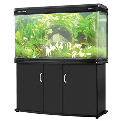 Image of Boyu Aquariums Aquarium Fish Tank &amp; Cabinet Black 300L 108cm