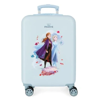 Image of Disney Frozen Nature is magical Blue Cabin Suitcase 37 x 55 20 cm Rigid ABS Combination Lock 32 Litre 2.5 kg 4 Double Wheels Hand Luggage