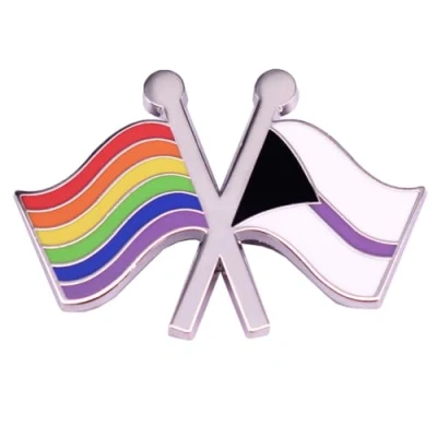 Image of Rainbow Flag Enamel Pin Lapel Pins Lesbian Bisexual Badge LGBT Gay Brooch LGBTQ Decoration for Clothes and Bags