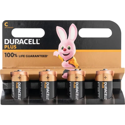 Image of Duracell MN1400 Battery C 1.5V (Pack 4)