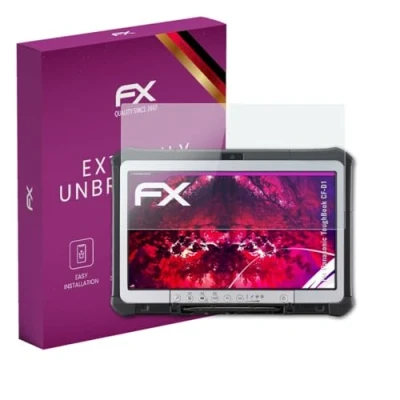 Image of atFoliX plastic Glass Protective Film compatible with Panasonic ToughBook CF D1 Protector, 9H Hybrid FX Screen Protector of