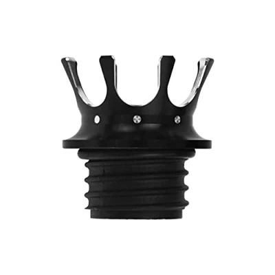 Image of HDBUBALUS Motorcycle Fuel Tank Cap Gas Vented King Crown with Right Hand Threads Fit for Harley Sportster Dyna Touring Road Softail Trike Freewheeler FLRT Black
