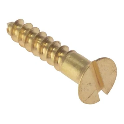 Image of Forgefix CSK344B Solid Brass Slotted Countersunk Wood Screw