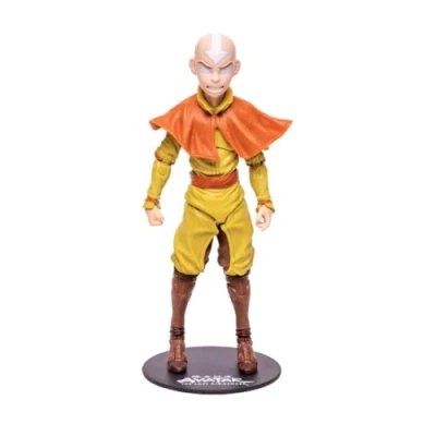 Image of McFarlane Toys, Avatar the Last Airbender 7 inch Gold Label Aang Action Figure with 22 Moving Parts, Collectible Accessories and Collectors Stand Base Ages 12+