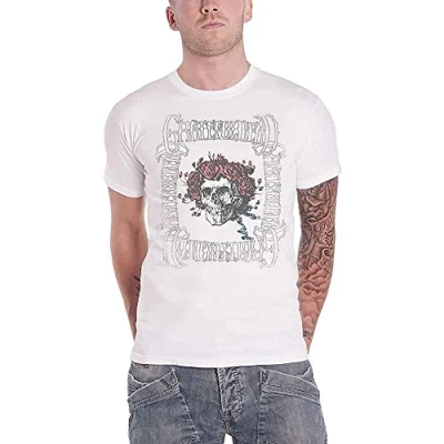 Image of Grateful Dead Unisex Gratets10mw T Shirt, White, M UK
