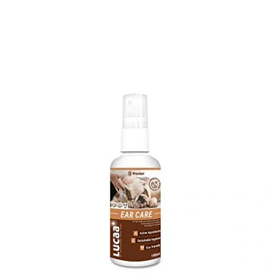 Image of LUCAA+ Pets Ear Care 100ml Cleaner for Dogs and Cats with Probiotics Bio, Vegan &amp; Natural