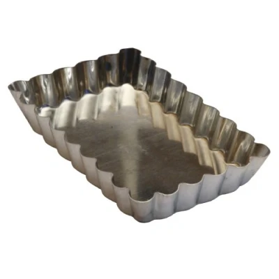 Image of Gobel 120 x 75 mm Rectangular Tart Mould, Set of 12