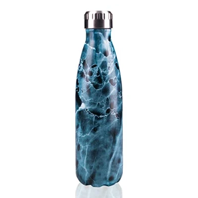 Image of Pioneer Vacuum Insulated Stainless Steel Double Walled Hot/ Cold up to 8 Hours BPA Free Reusable Bottle 100% Leak Proof 500 ML Ocean Blue