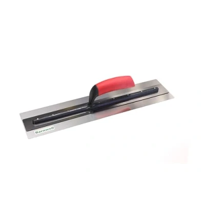 Image of Barnwell PlasterFlex Plastering Trowel with Rubber Handle Finishing Metal Thin Flexible Stainless Steel (18&quot;)