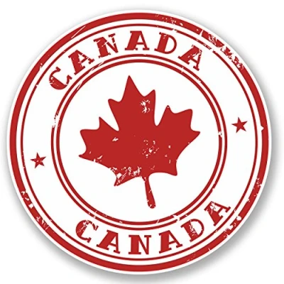 Image of 2 x Canada Vinyl Sticker iPad Laptop Helmet Travel Luggage Ski Snowboard #4539 (10cm 10cm)