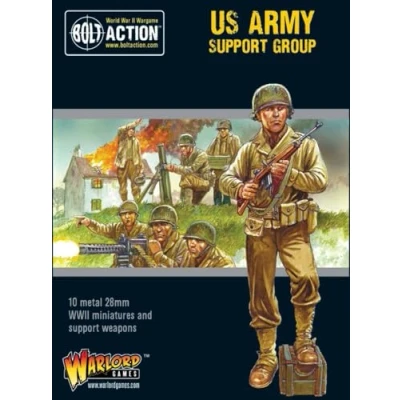 Image of Warlord Games US Army Support Group 28mm Scale Metal Miniatures for Bolt Action Highly Detailed World War 2 Table top Wargaming
