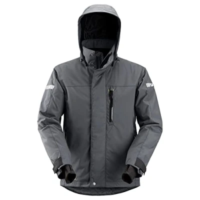 Image of Snickers AllroundWork Waterproof 37.5® Insulated Jacket Steel Grey/Black XL