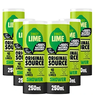 Image of Original Source Zingy Lime Shower Gel, 6x250ml