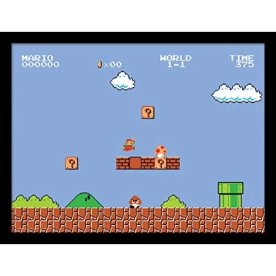 Image of Super Mario Bros. (1 1) 30x40 cm Framed Print