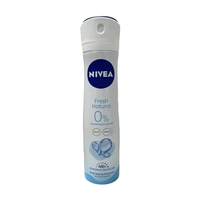 Image of NIVEA fresh Natural deodorant Spray in a pack of 1 x 150 ml, Antiperspirant for feeling on the skin, Aluminum free with ocean extracts