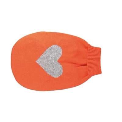 Image of Record Sweater for Dogs Moonlight Coral Heart. High Neck, Leash Hole and Back Paw Loop. Orange, S Length 35 cm