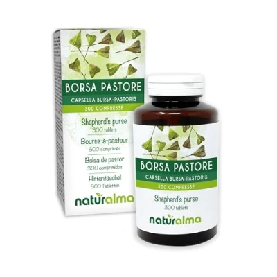 Image of Shepherd&#039;s Purse (Capsella Bursa pastoris) herb Naturalma 150 g 300 Tablets Food Supplement Natural and Vegan