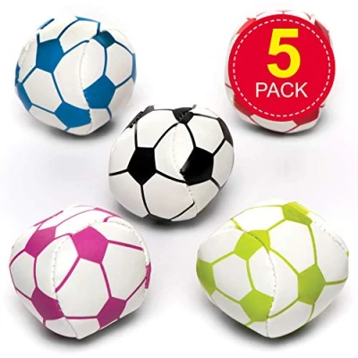 Image of Baker Ross AR441 Mini Soft Footballs, Perfect for Kids Party Bags and Stocking Fillers, Ideal Outdoor or Indoor Use (Pack Of 5)