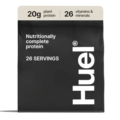 Image of Huel Complete Protein Powder, 26 Servings, Unflavoured &amp; Unsweetened, 20g of Plant Based Vegan Powder per Serving, Ready Meals, Gluten Free, No Soy, Naturally Flavoured Meal Replacement