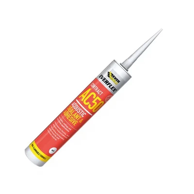 Image of Everbuild Everflex AC50 Contract Acoustic Sealant and Adhesive, White, 380 ml