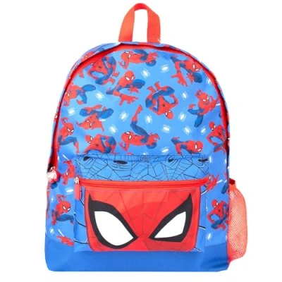 Image of Marvel Spiderman School Backpack for Boys 2 Compartment Travel Rucksack Kids Adjustable Shoulder straps and Mesh Pocket