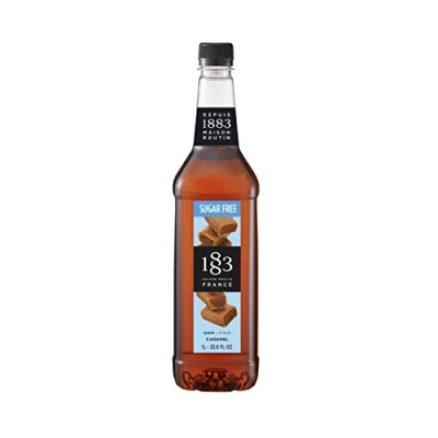 Image of 1883 Maison Routin Premium Sugar Free Caramel Syrup for Coffee, Hot Chocolate &amp; Milkshakes PET 1L