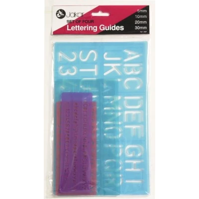 Image of Jakar Alphabet Lettering Guide Multipack Stencil Template Architectural Technical Proffesional Artist Design Drawing Aid Tool