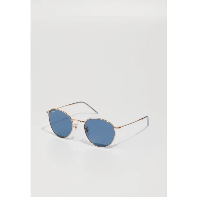 Image of Ray Ban Round Reverse Unisex Sunglasses Rose goldcoloured, Size: 53, gold coloured
